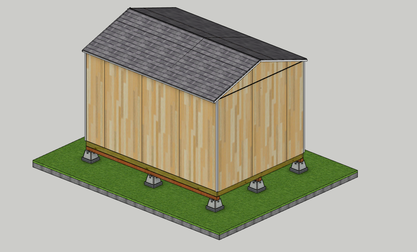 Classic 10x14 Shed Sketchup File