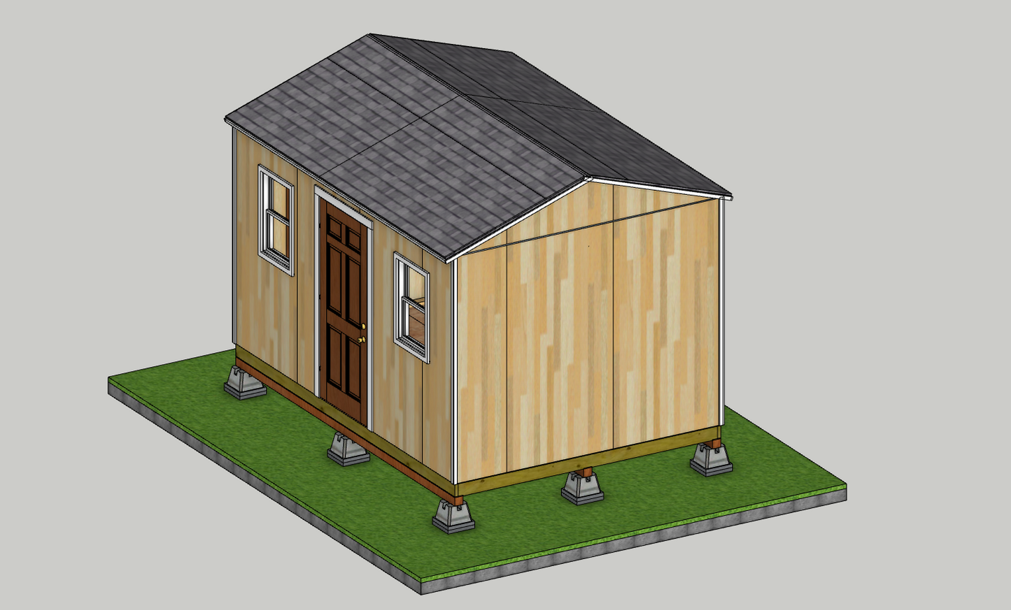 Classic 10x14 Shed Sketchup File